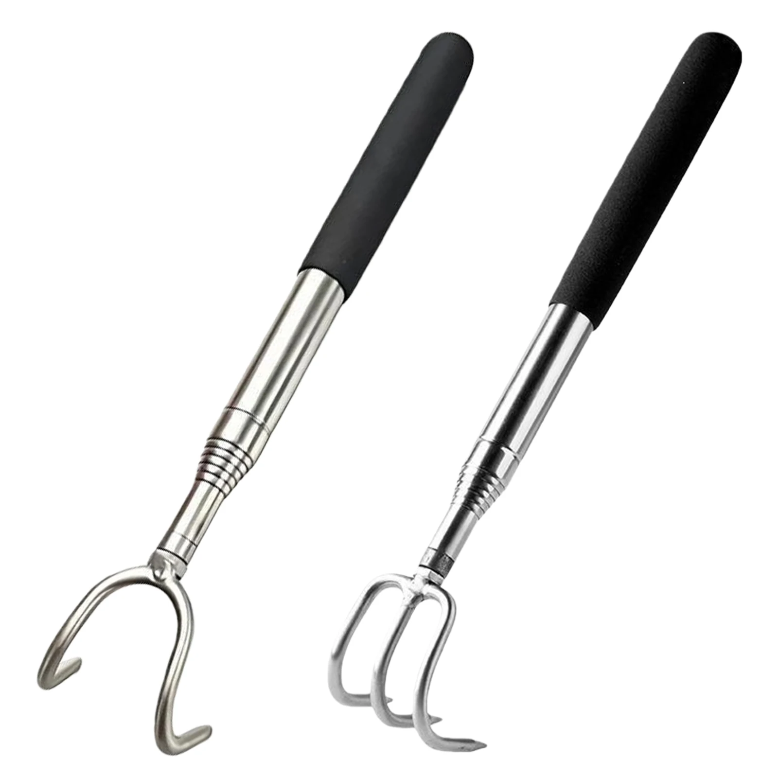 Stainless Steel Compact Mushroom Foraging Picker with Adjustable Handle Adjustable Mushroom Pick Up Tools for Outdoor