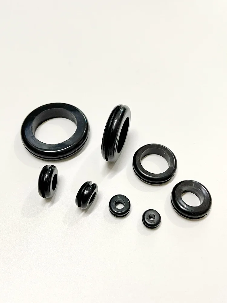 

Electrical Accessories Soft PVC Material Black Color Casing Outlet Hole Snap Ring Protective Coil Wire Scratch Resistant Grommet