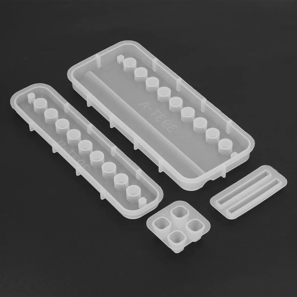 4pcs Silicone Material Pen Holder Mold Easy Demoulding Soft Tear Resistant Pencil Storage Rack Mold Desktop Organizer Mold