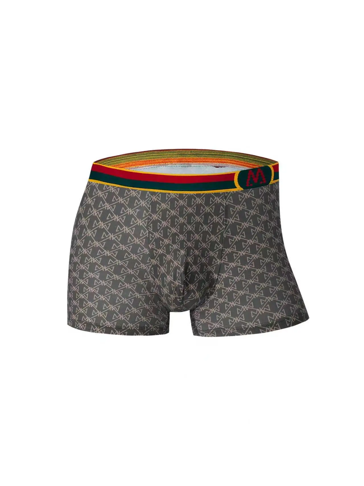 4 Pcs Men's Underwear Random Color Set, Stretch Comfortable Boxer Shorts with 3D Contour Pouch and Stylish Patterned Waistband
