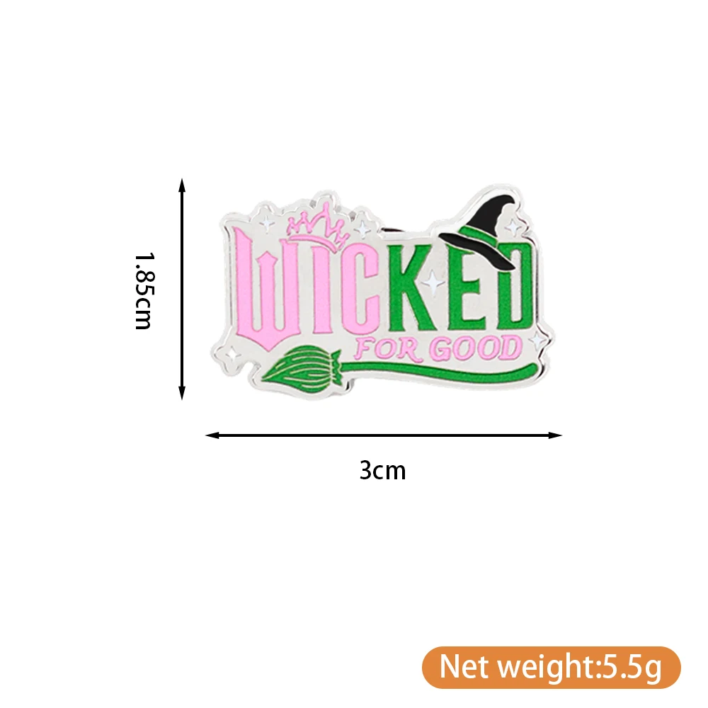 Wicked – Die beste Emaille-Brosche, inspiriert vom Broadway-Musical, Anstecknadel, Hexenhüte, Kronen, Fantasy-Accessoires, Geschenk für Musical-Fans – Detail 3
