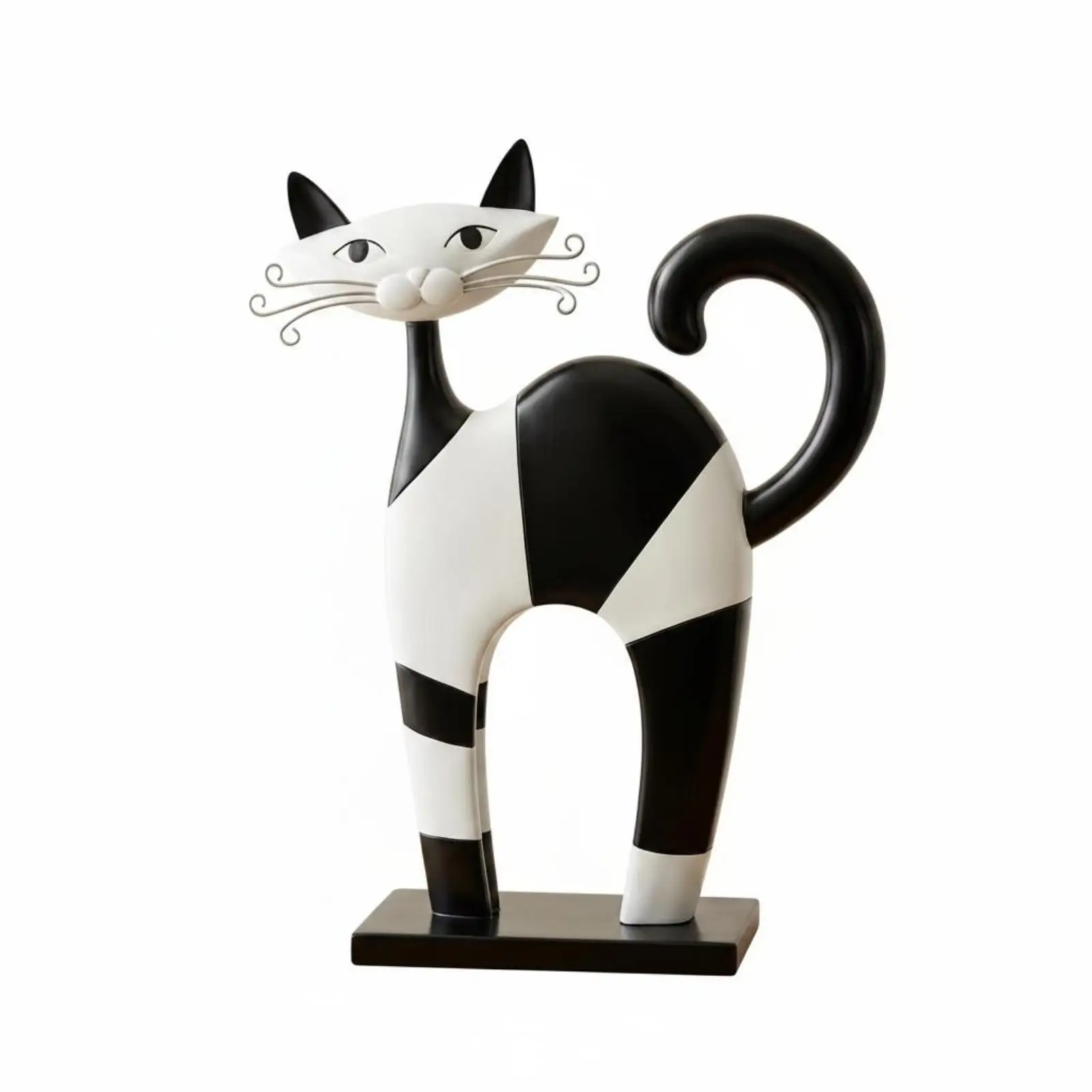 spotted-feline-figurine-desktop-decorative-feline-figurine-display