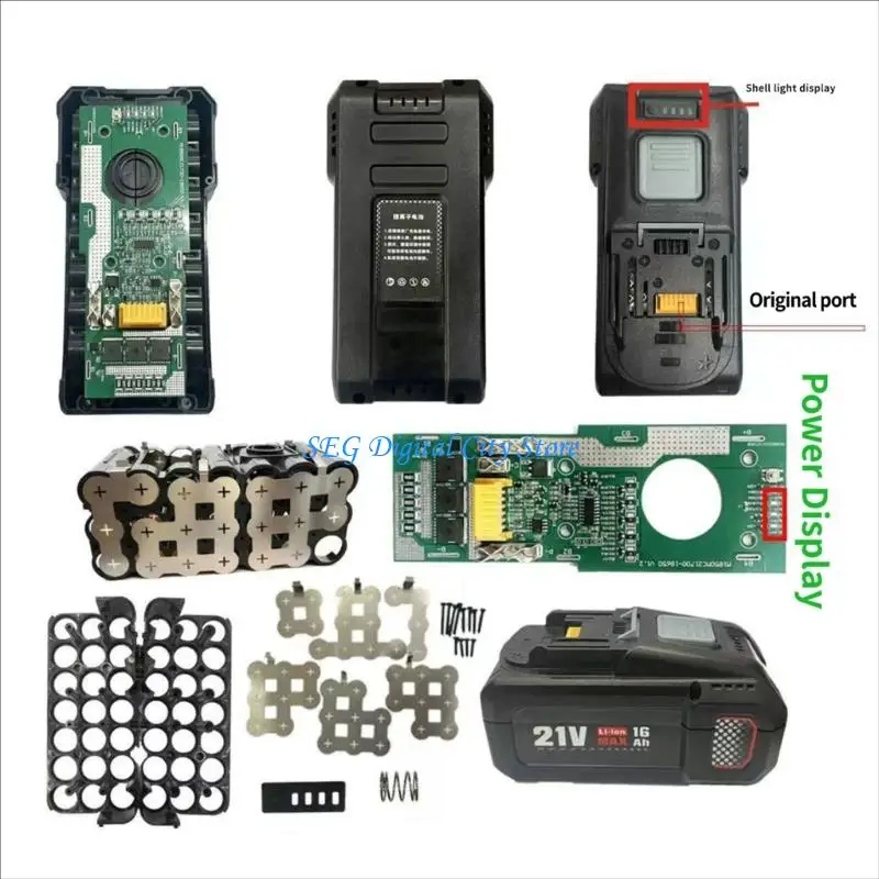 U75B Highly Power ABS Battery Box Holds 20x21700 Cells With Protections Circuit 160A Output For Electric Tools