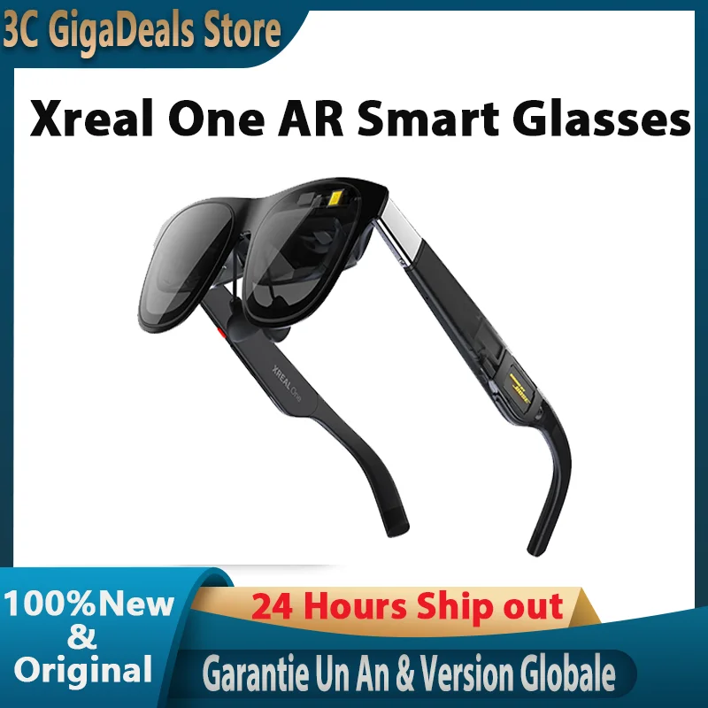 نظارات Xreal One AR الذكية - 3840x1080 |   رقاقة X1 |   الأصلي 3 DoF |   الصوت بواسطة القاعدة |   شاشة واسعة للغاية