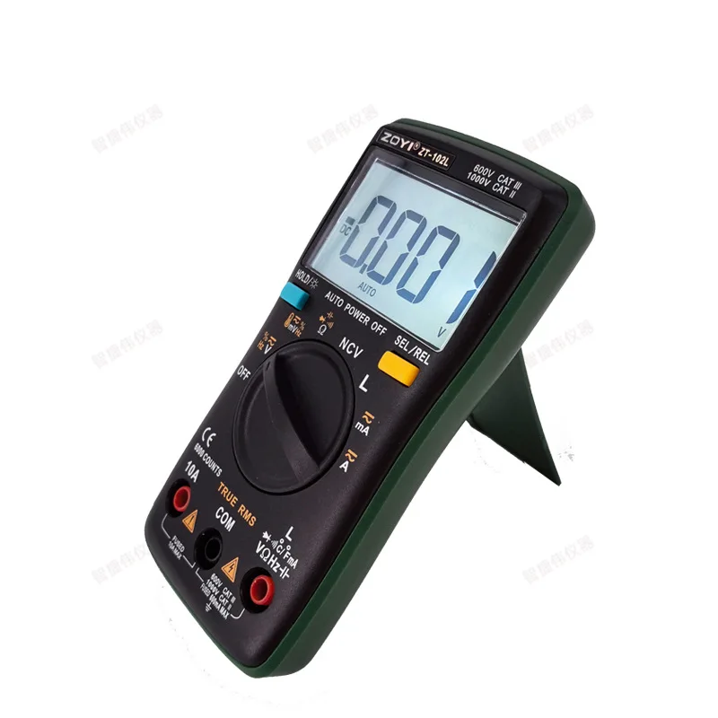 Digital Multimeter ZT100 4000 counts DC/AC Voltage Current Capacitance Hz Diode Ohm tester Ammeter Voltmeter Backlight