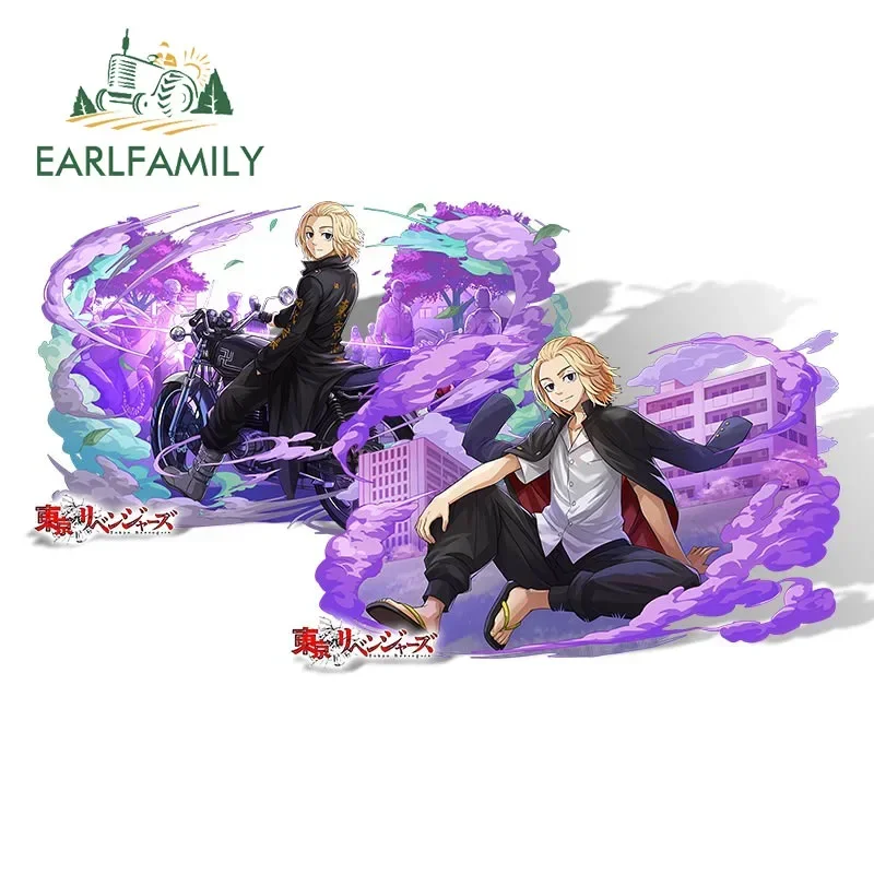 EARLFAMILY 13cm Classic Anime MIKEY Skill Effect Car Stickers Creative Waterproof Decals Simple Car Accessories Scratch-Proof