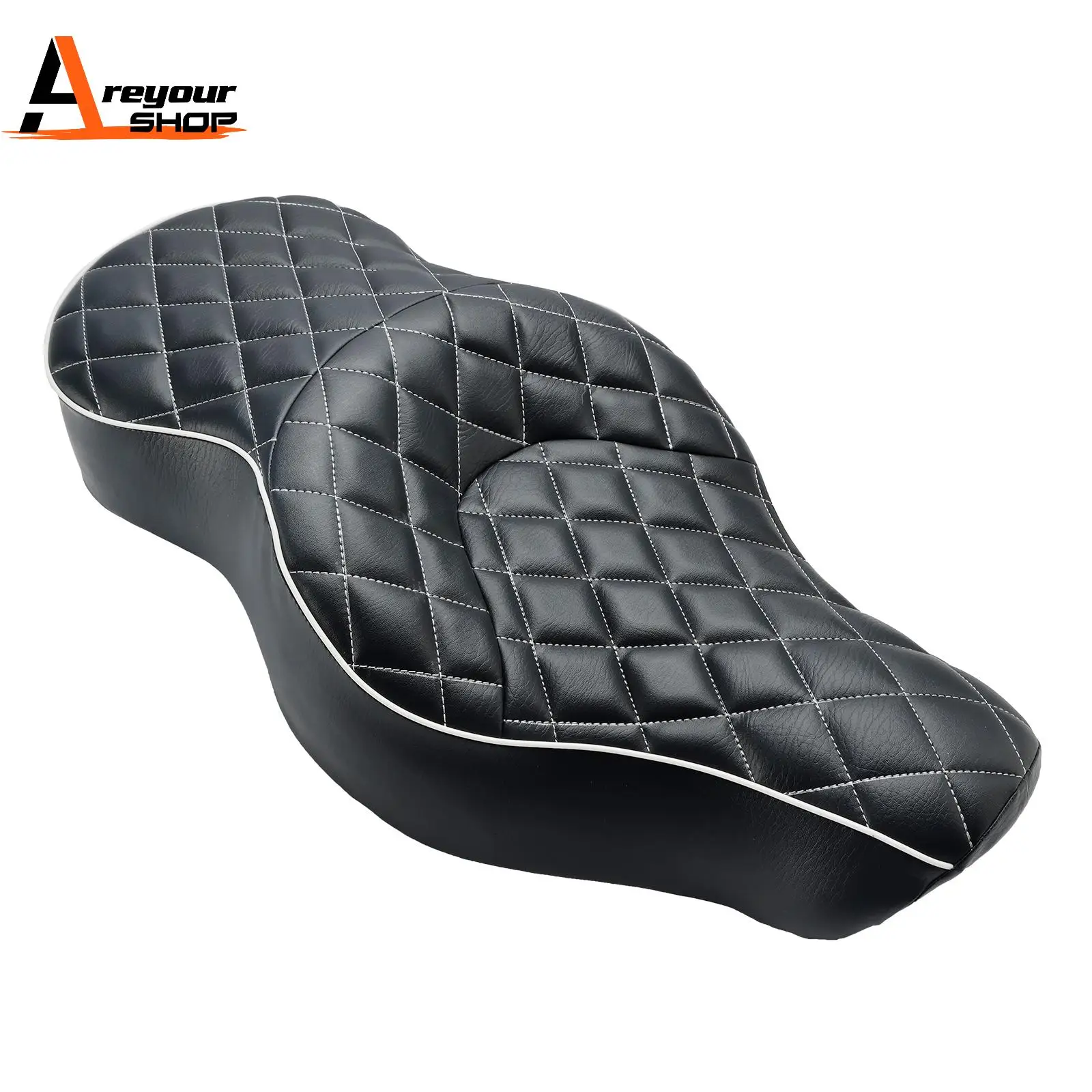 Complete Cushion Rider Passenger Seat Black Fits for Xl883N Xl1200N Custom 04-18