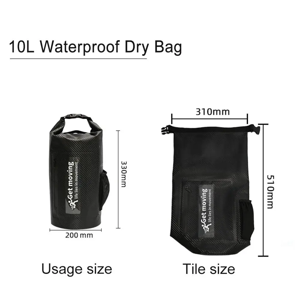 새로운 섬유 방수 드라이 백 10L 핸들 자루 비치 백 버킷 배낭 표류