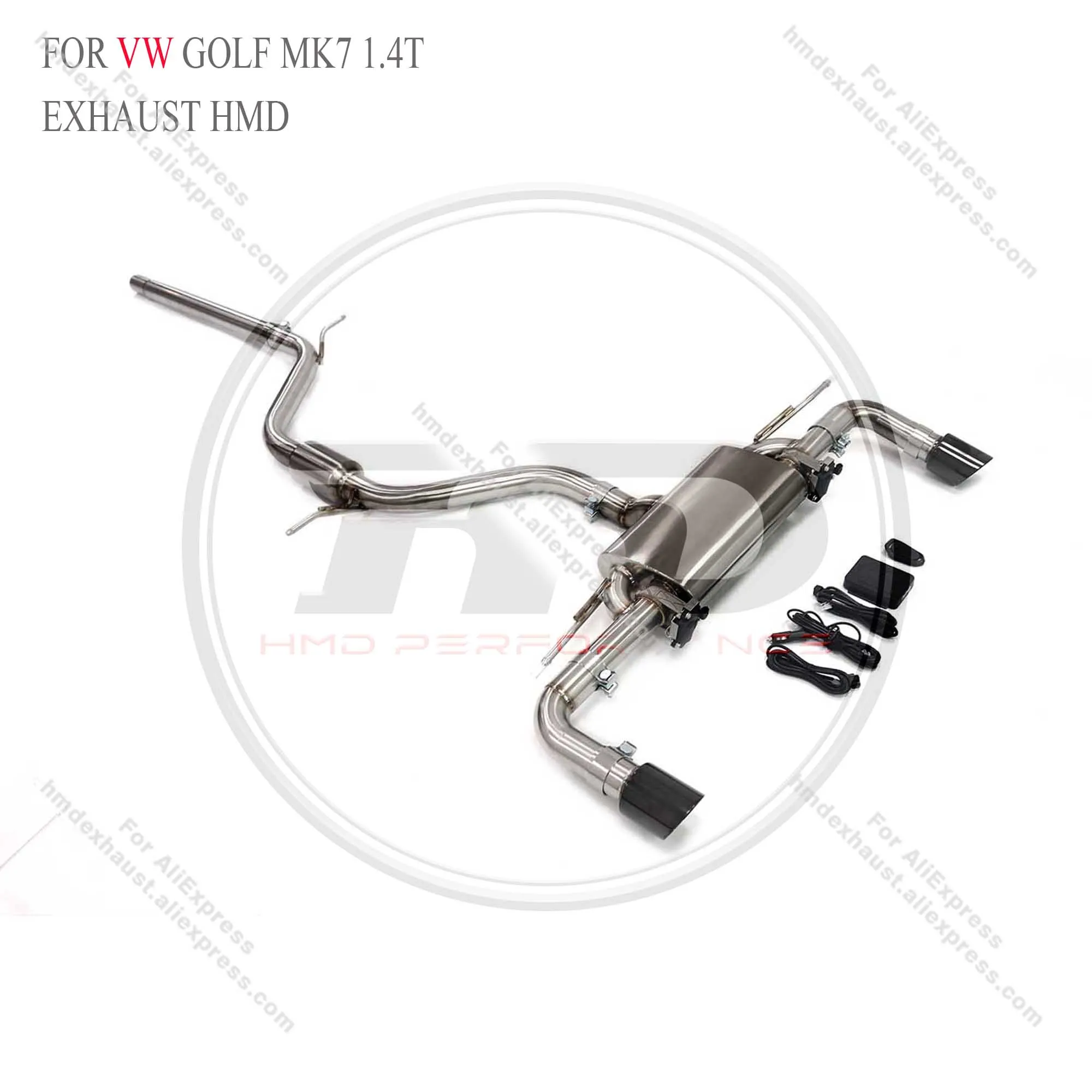 HMD Exhaust System Catback Stainless Steel For VW golf MK7 1.4T Valve Exhaust System