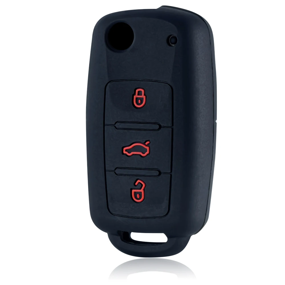 Silicone Car Key Case For Vw Magotan Golf 4 3 6 5 6 Mk6 Passat B5 B6 B8 B7 Touran Bora Tiguan Jetta Lavida Skoda Octavia