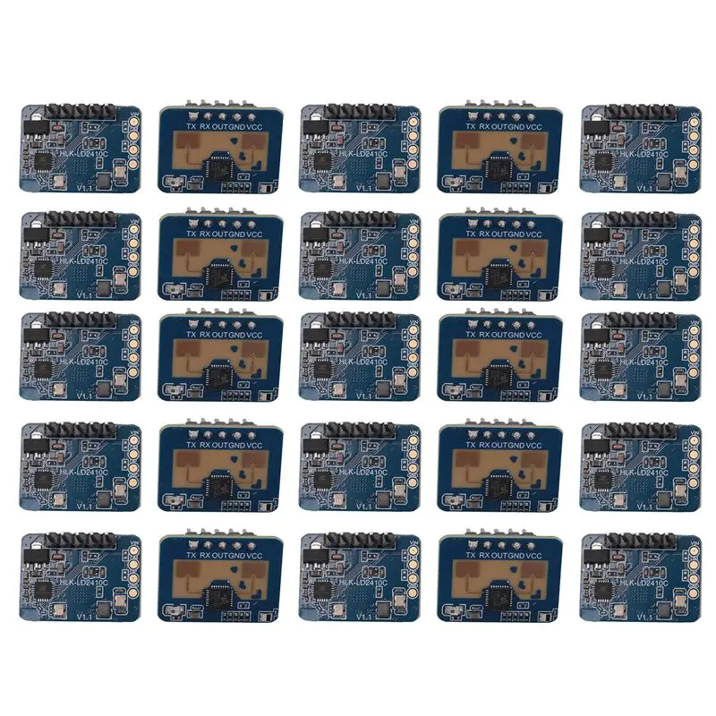 ABRI-25 Pcs 24G Mmwave HLK-LD2410C Human Presence Radar Sensor Motion Detection Module