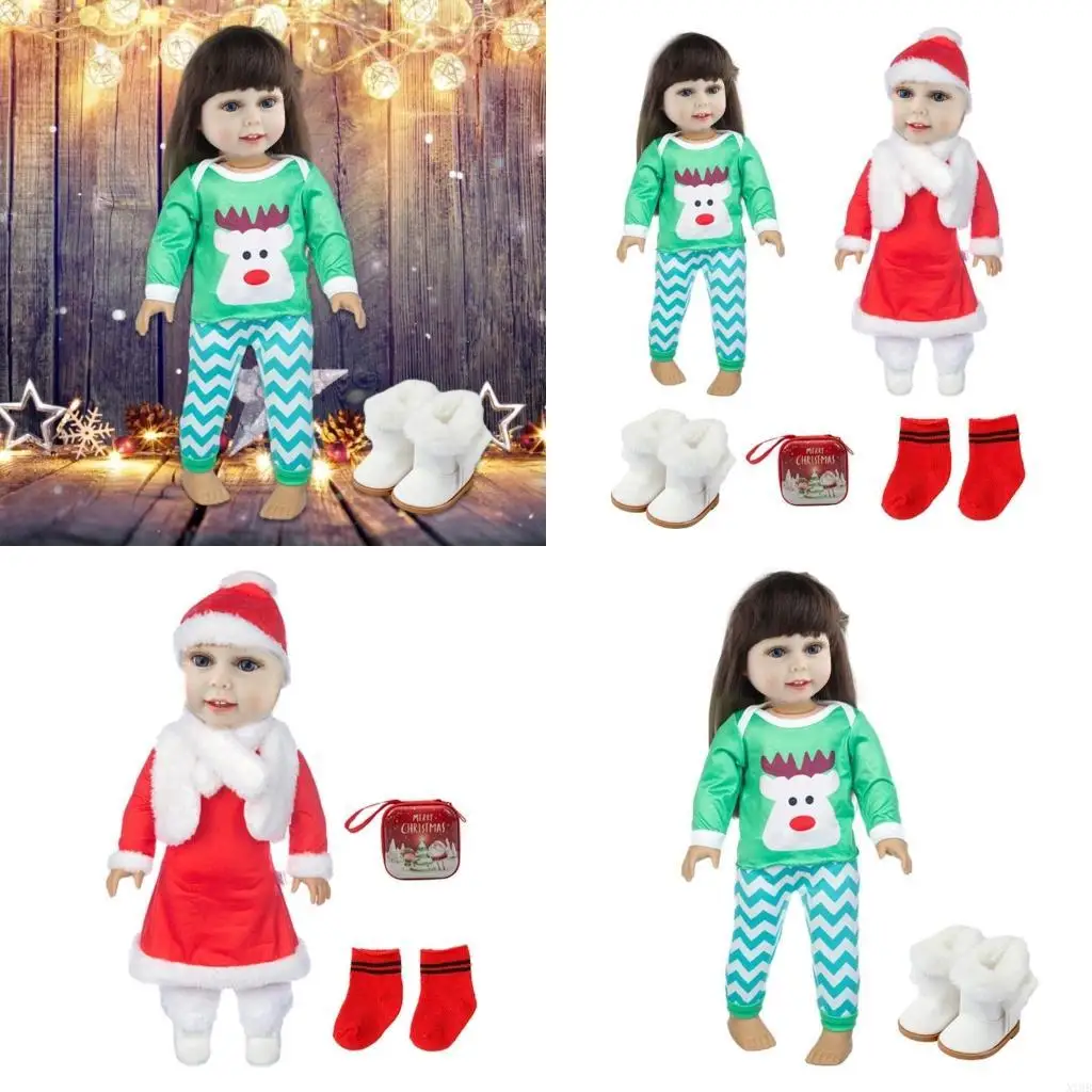 

18 ’Girl Doll Christmas Outfit & Accessessesies для 45 -сантиметрового подарка Coll Could Kids Kids Gift