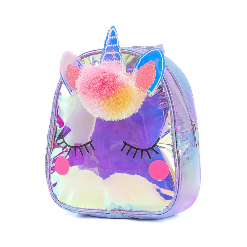 Baby Unicorn Cartoon Backpack Girls Cute Dreamy Little Princess Schoolbag New Children\'s Casual Transparent Shoulder Bag