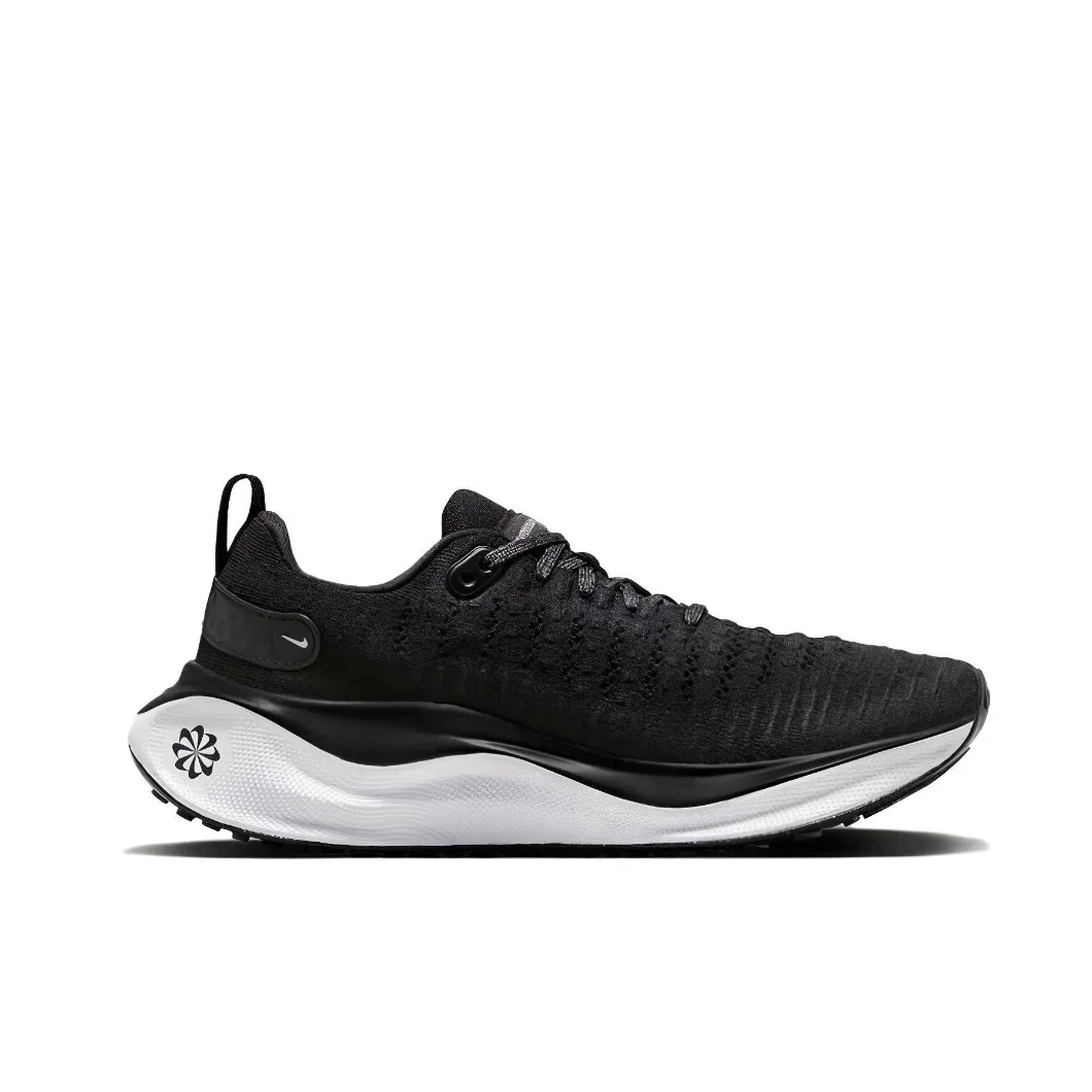 Nike  React Infinity Run FLyknit 4 Women's Fashion Low Top Casual Shock Absorption Anti-slip Running Shoes Black