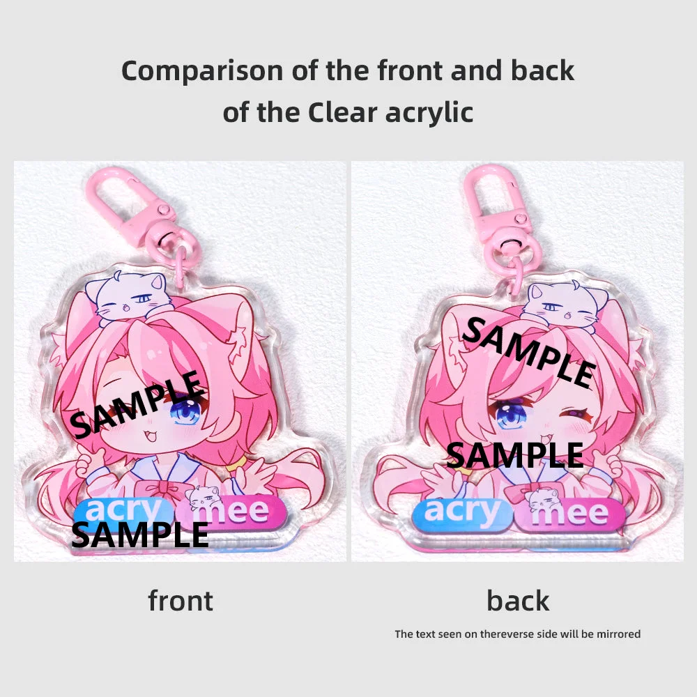 Anime Keychain Pyra Mythra Acrylic Keyring Strap Figure Hanging Accessories 6cm