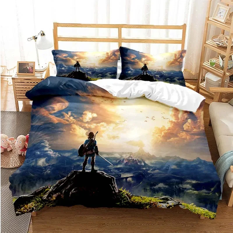 

3D Printed Legend Zeldas Bedding Set Duvet Cover Bedroom Comforter Covers Single Twin King Size Quilt Cover Home Textile 2/3PCS