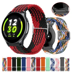 20mm 22mm Elastic Bracelet Band For Realme Watch 3 2/2 Pro S/S Pro Braided Nylon Strap for Huami Amazfit Bip/GTS/GTR