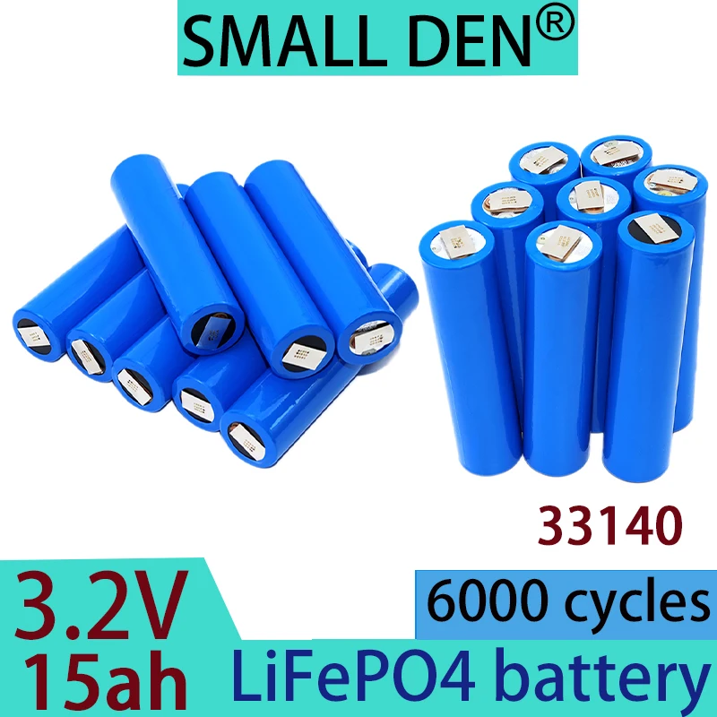 

New 33140 3.2V 15Ah Lifepo4 Rechargeable Battery DIY 12V 24V Electric Two Wheel Bike Children's Toy Motorcycle Scooter