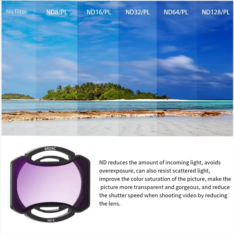 Kit Filter UV ND CPL untuk DJI Avata 2 Lensa Kaca Optik Anti-Silau Multi Lapisan HD Aksesori Filter Kamera Kaca Optik Set