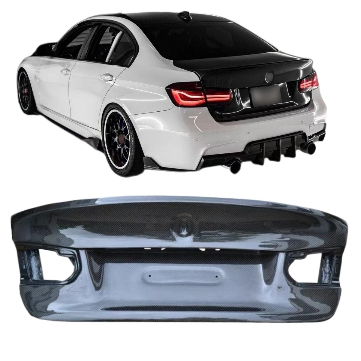 

BMW 3 Series F30 F35 2012-2018 CSL-style carbon fiber rear trunk lid