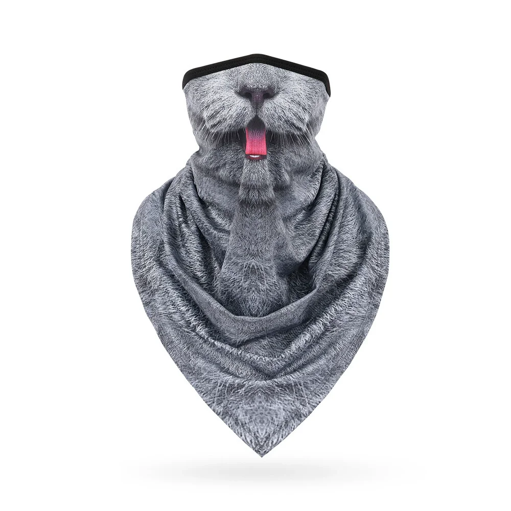 3D Animal Printed Multifunctional Scarf Tube Bandana for Men and Women Motorcycle Headgear Cycling Face Mask Outdoor Neck Gaiter