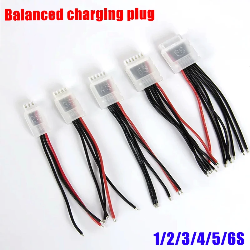 22# B6 Extra  Plug 2S 3S 4S 6S  Accessories Balance Charging Lithium Battery Silicone Wire Soft Silicone5S Wire Model Aircraft