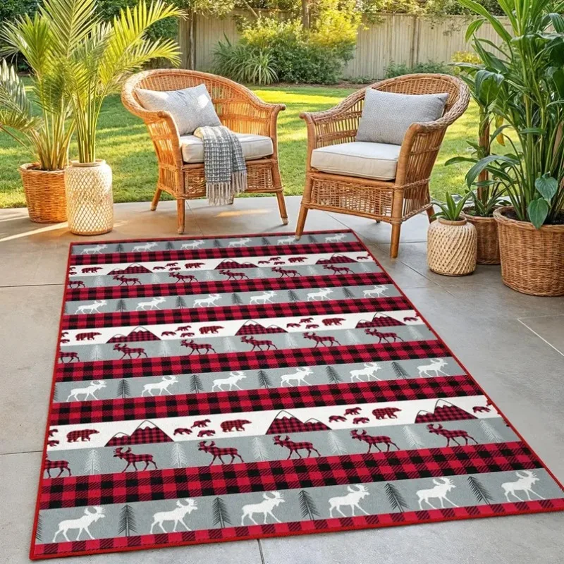 عيد الميلاد البوهيمي السجاد الطفل الزاحف البساط للأطفال تلعب حصيرة غرفة الأطفال ديكور منطقة الكلمة حصيرة المضادة للانزلاق حصيرة لهدايا غرفة النوم #2