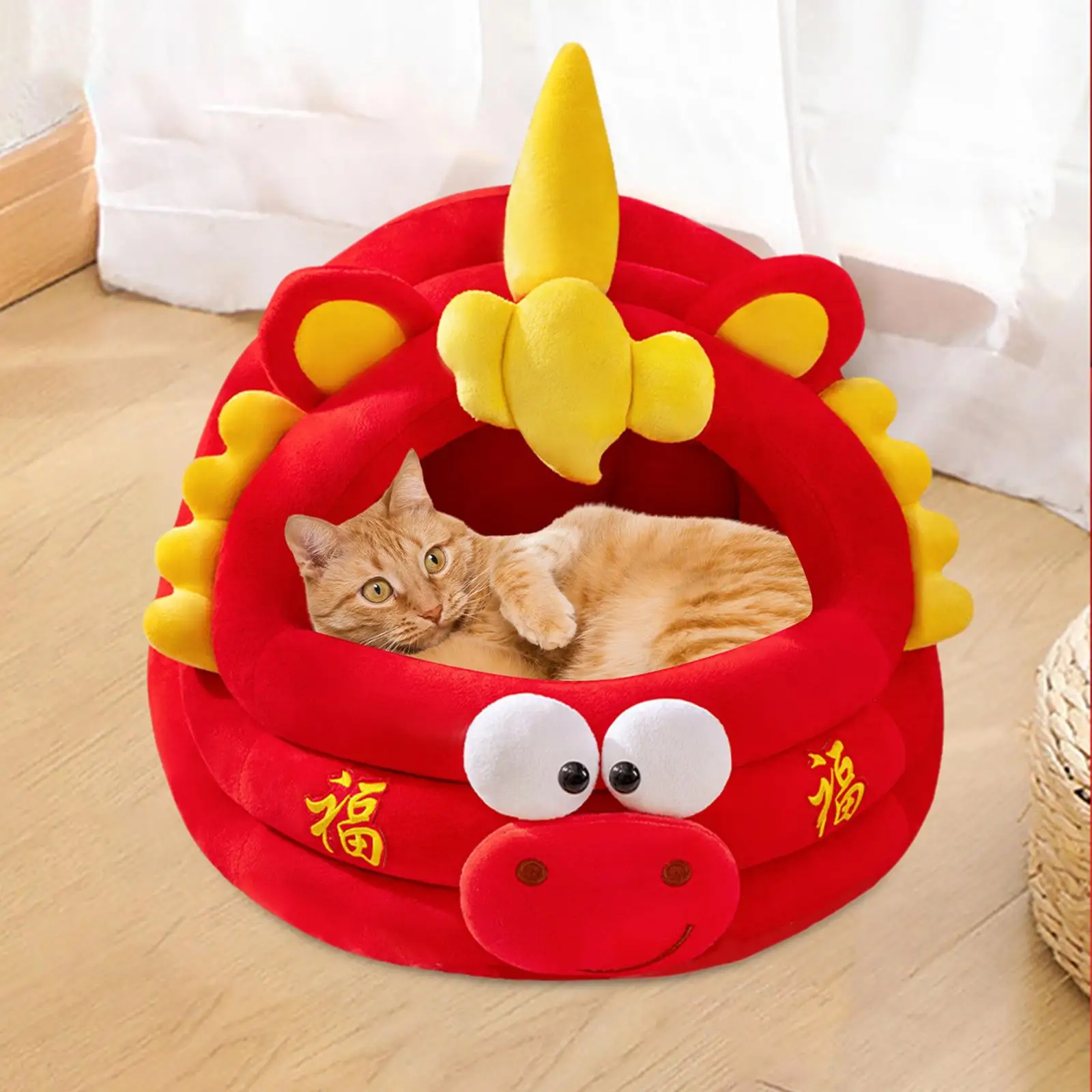 

Кровать для кошек, декор, утолщенная, новогодняя стручка для кошек, товары для домашних животных, удобное укрытие для котят, кошачье гнездо, домашний домик для ежика, кролика