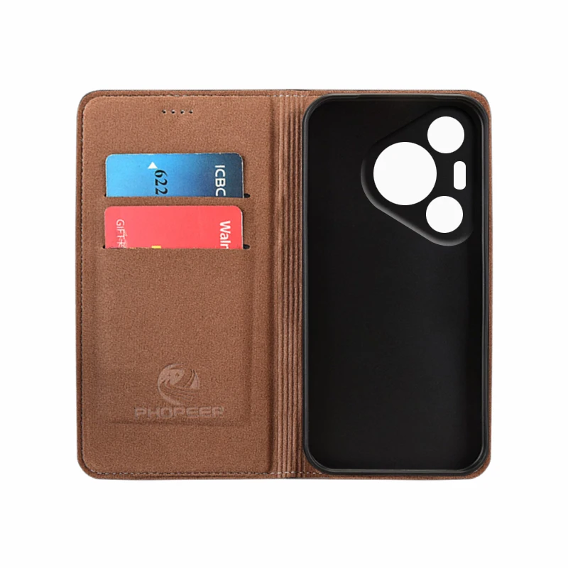 Flip Case For HUAWEI Pura 80 70 Pura70 Pro+ Ultra 5G Crocodile Pattern Magnetic Cover Cowhide Genuine Leather Wallet Covers
