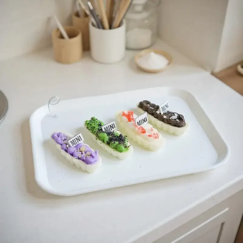 1 Piece Cute Mini Glutinous Rice Boat Model Miniature Dollhouse Food Dessert Decoration Doll Accessories Girls Toy