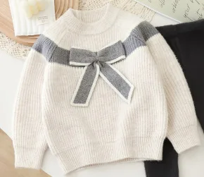 طقم سترة وسراويل ضيقة برقبة دائرية للفتيات لخريف وشتاء 2025 تصميم قرش 90-130 سم