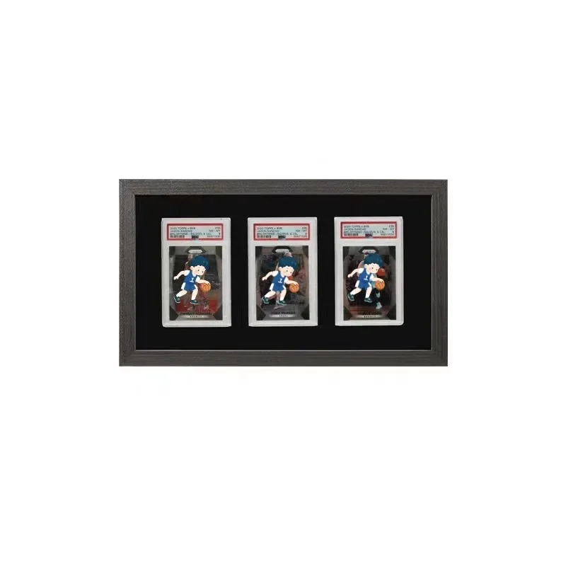 High Grade Solid Wood Display Frame PTCG Pokemon Rating Card Brick Collect Frame Customized Frame Card Not Included