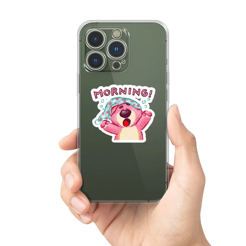 40 قطعة من ملصقات الكتابة على الجدران للفتيات اللطيفة على شكل دب الفراولة للدراجات اليدوية مقلمة هدية للأطفال (متجر عوالم الرسوم المتحركة)