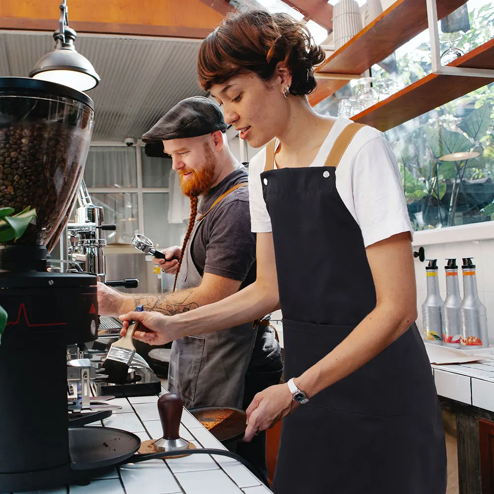 

Baking Premium Kitchen Cooking Household Apron With Pockets Multi-Purpose Gardening Cafe Working Canvas Apron Home