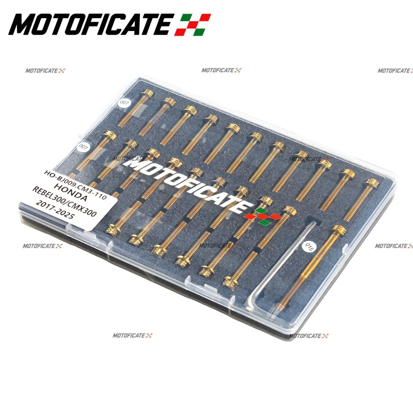 Motorcycle Engine Case Bolt Set Stainless Steel CNC Screws Titanium Gold For Honda CMX300 Rebel300 2017-2025 Engine Cover Fasten