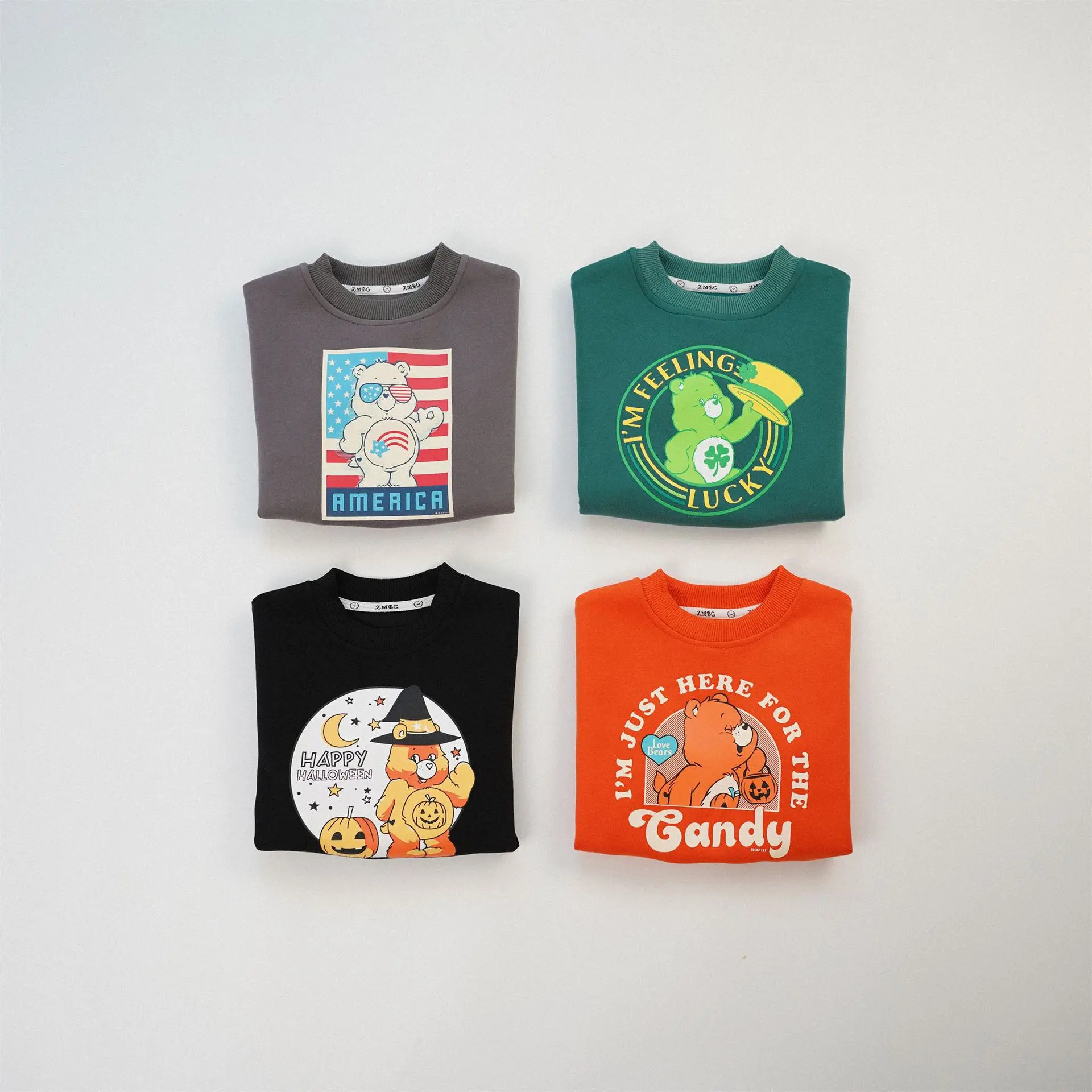 2024 Autumn New Children Long Sleeve Sweatshirt Cute Cartoon Print Boys Girls Pullover Cotton Baby Casual Sweatshirt Clothes