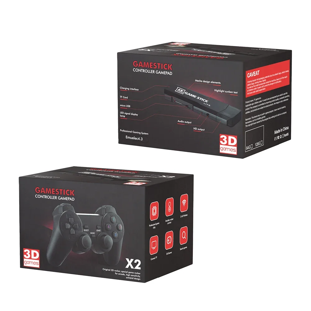 

X2 Plus Video Game Console 4K HD 3D Retro Games Console Double Wireless Controller Handheld Game Player 15000+ Retro Games