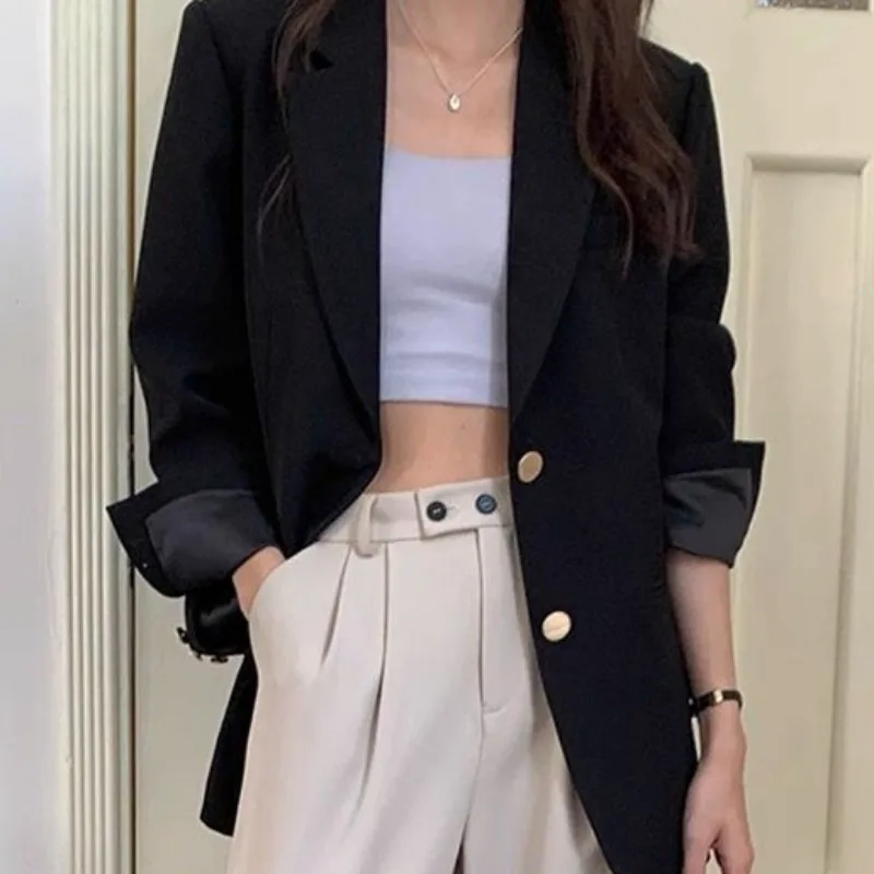 

2023 New Jacket Extra Large Small Suit Coat for Women Spring Surcoat Autumn Outerwear Loose Back Split Casual Suit Blazer