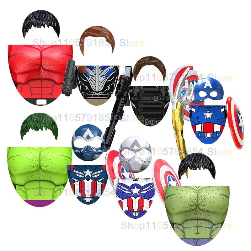 MOC Blind Box Movie Hero Character Action Figures Building Block Set Model Assembly Accessories Collection Festival Gifts TV6216