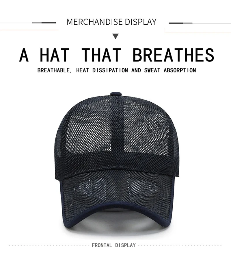 Summer Men Hat Openwork Brim Breathable Mesh Cap Outdoor Sports Sunscreen Baseball Women Sunhat