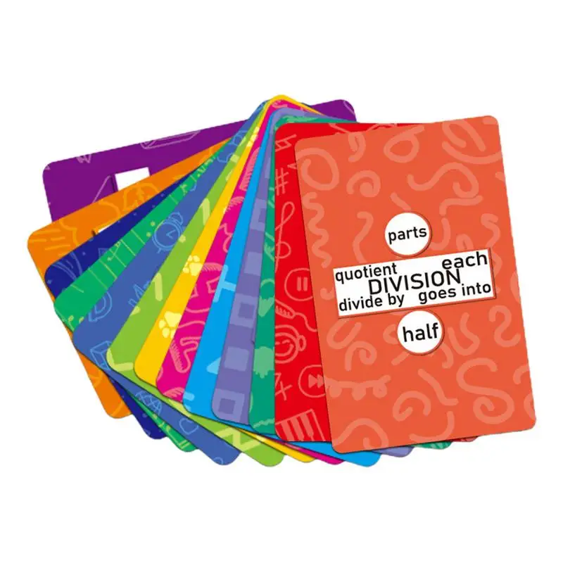 Math Flash Cards Math Learning Multiplication Table Chart Fact Cards Multiples Posters Set Math Game Bright Flash Cards For