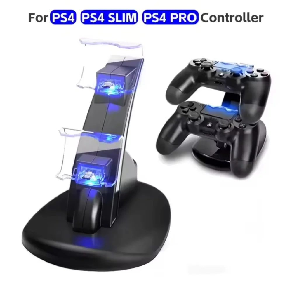 

Зарядное устройство для контроллера PS4, светодиодная подставка для зарядки, держатель док-станции, подставка для Playstation 4/PS4 Pro/PS4, тонкие аксессуары