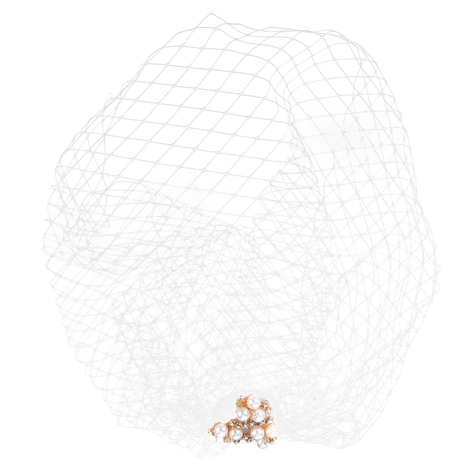 

1 Piece Lightweight Veil Headband with Exquisite Pearl Design Bride Wedding Hat for Party Cosplay Stage Performance Accessory