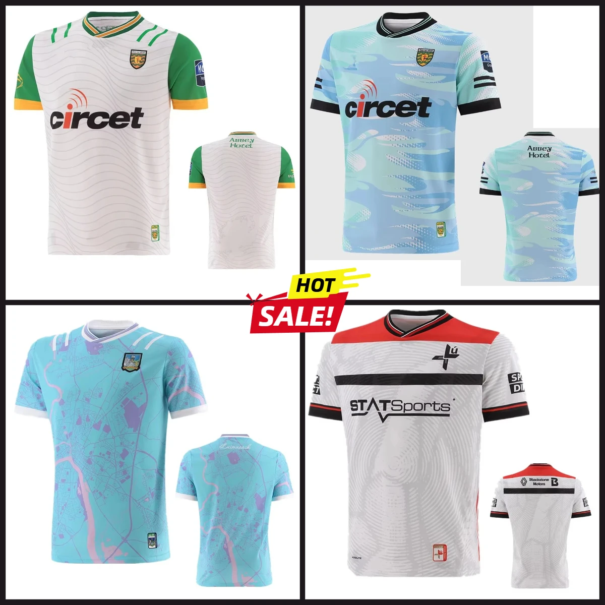 

2025 Donegal GAA Tops Short Sleeve Away Jersey 3d Printed Adult&Kid Breathable Comfortable Outdoor Sports Training Short Sleeve