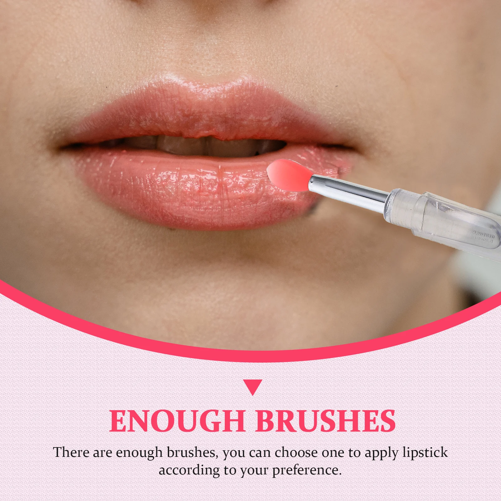 Pincel para máscara de labios, aplicador de lápiz labial de silicona para mujer, diseño de agarre preciso, juego de herramientas de belleza portátil, Ideal para viajes diarios, 6 uds.