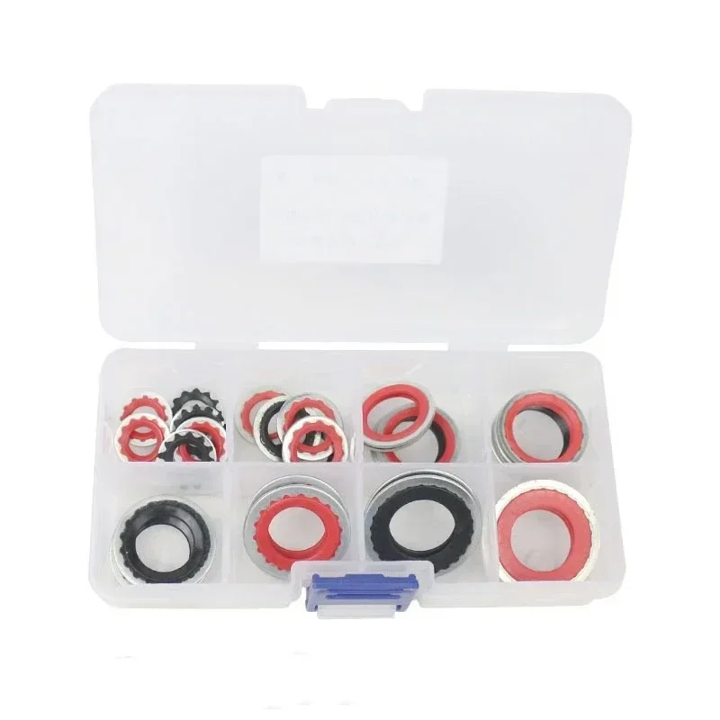 30PCS Sealing Gaskets for Automotive Air Conditioning Systems, Expansion Valve Gaskets, Pipe Head Gaskets, Compressor Gaskets