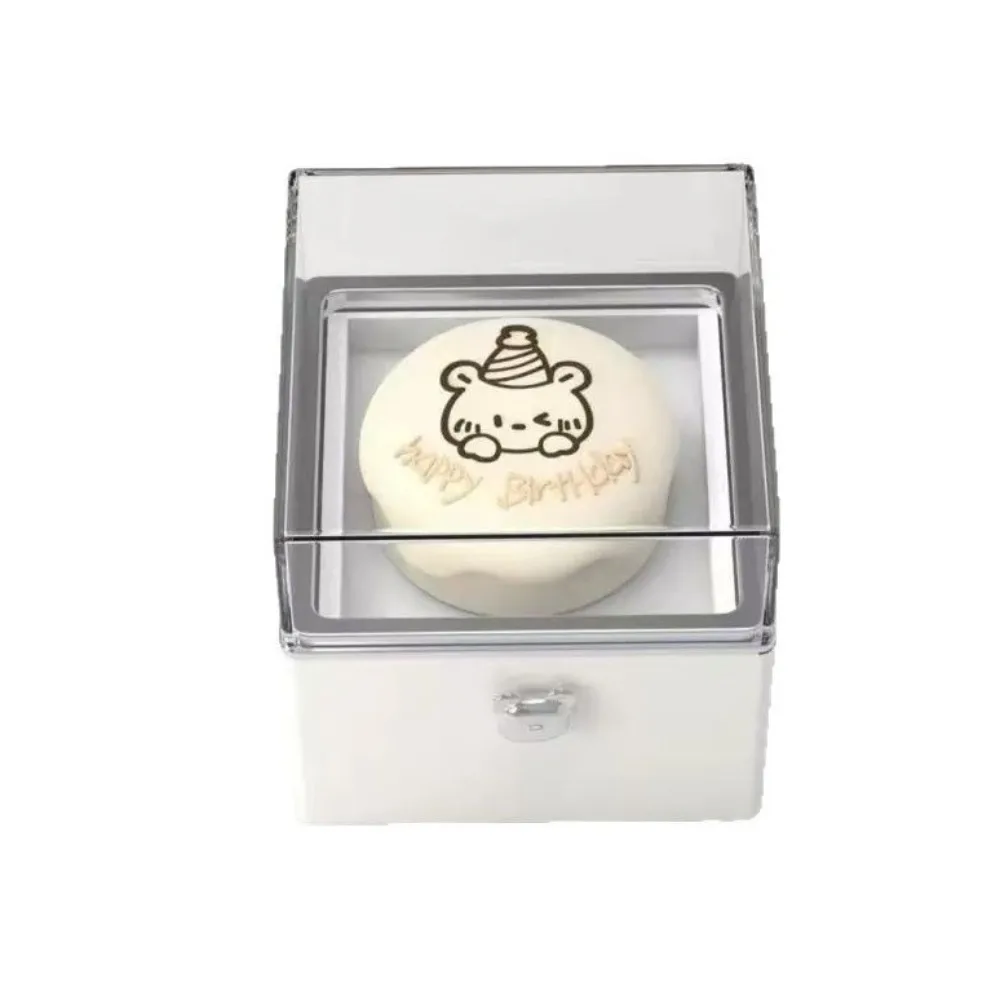 

Valentine Bear Flip Ring Box Ring Display Girlfriend Gift Mini Cake Gift Boxes Jewelry Storage Box Birthday Gift Packaging Box