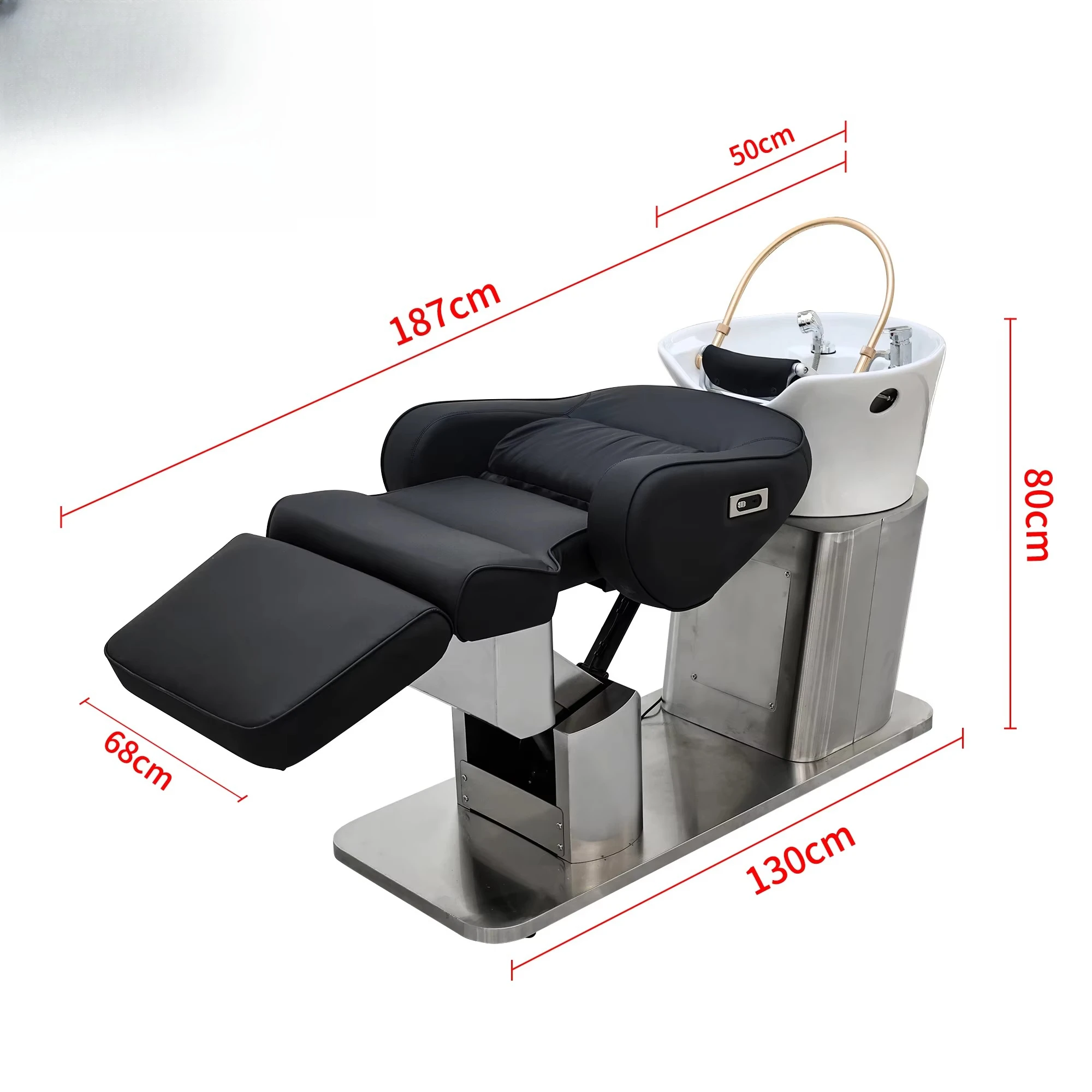 Electric Scalp Shampoo Station Hydraulic Lift Hair Care Chair With Salon Spa Hair Washing Bowl