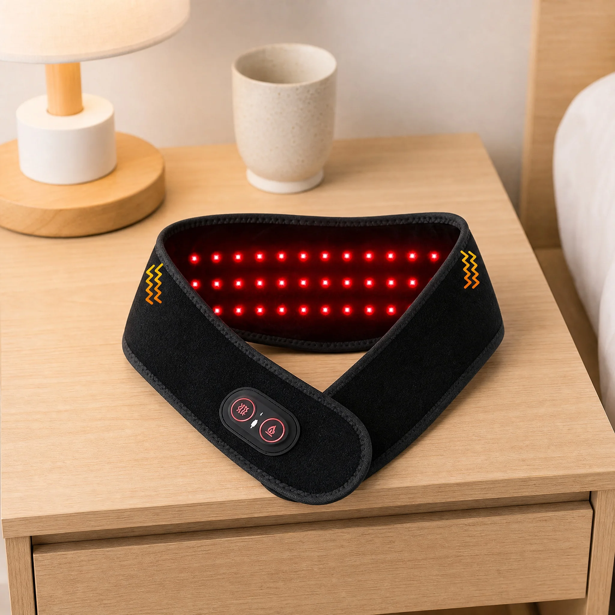 

Electric Red Light Heating Neck Belt 660-850nm Infrared Therapy Neck Pain Relief Cervical Protection Neck Vibration Massage Pad