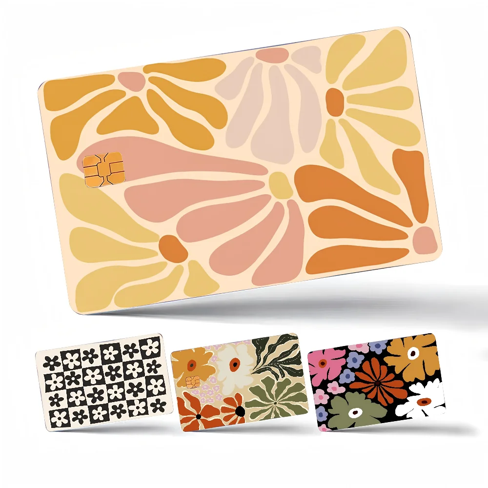 Abstrakte Blume, verschiedene Anime-Bank-Kreditkarten, Buspass-Aufkleber, coole Dekoration, wasserfeste Aufkleber, Sammlung, Spielzeug, Geschenke